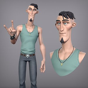 Cartoon male character Lukas