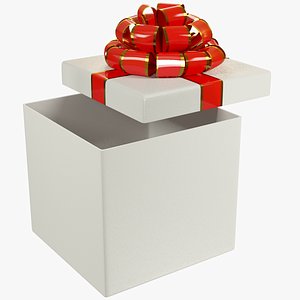 3D gift ribbons box model