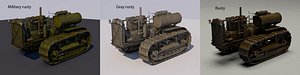 stalinets s-60 soviet tractor 3D model