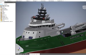 3D Havyard 842 - Supply Ship Operations model