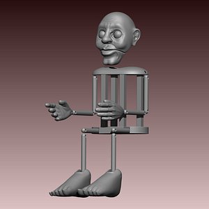 Titere persona envejeciente Puppet old person 001 BETA-STL-ZTL