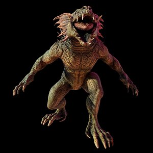 Giant Crocodile Monster - Voragator Reptilian1 3D
