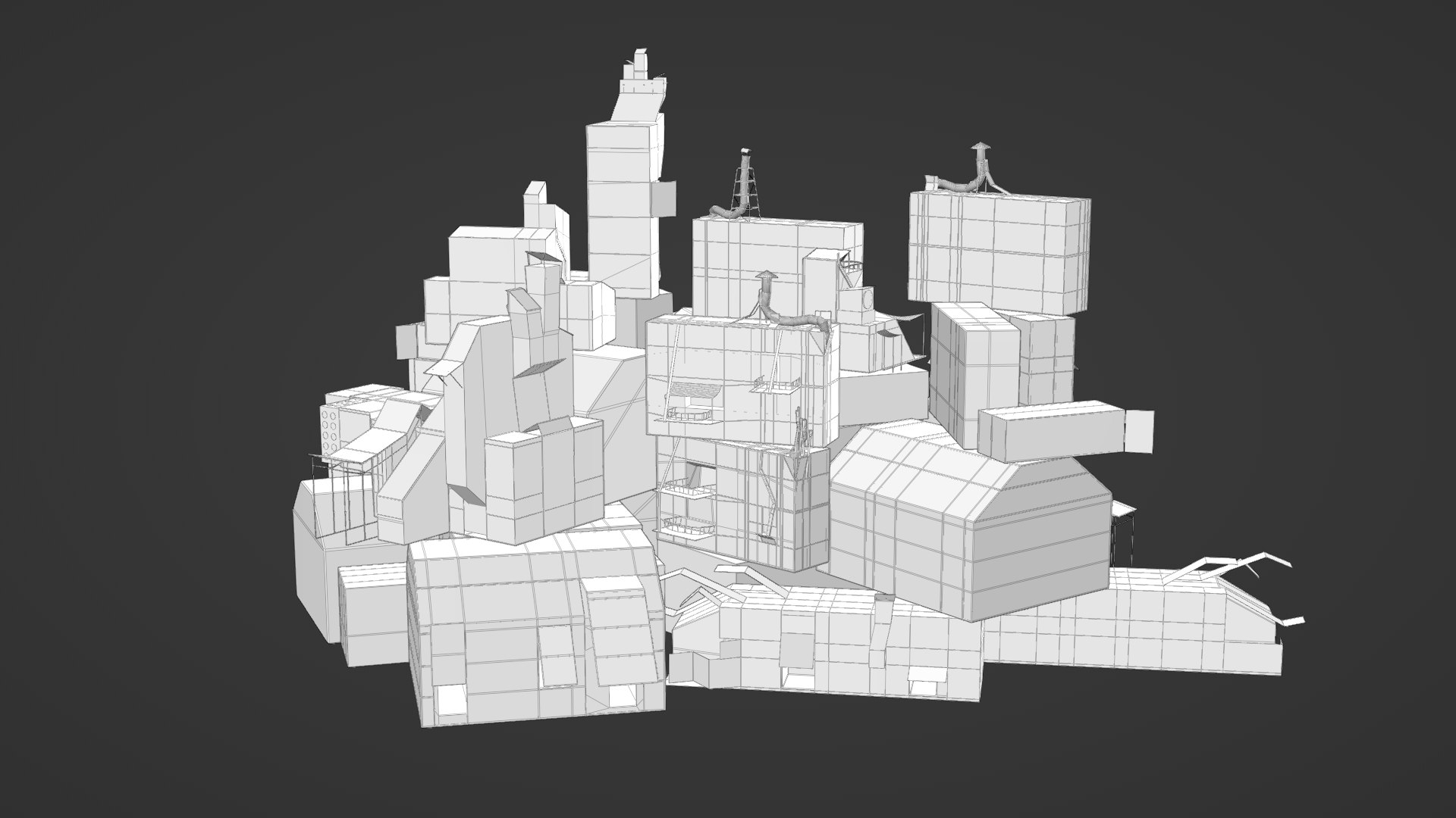 3D Container Buildings Styliced - TurboSquid 2279129