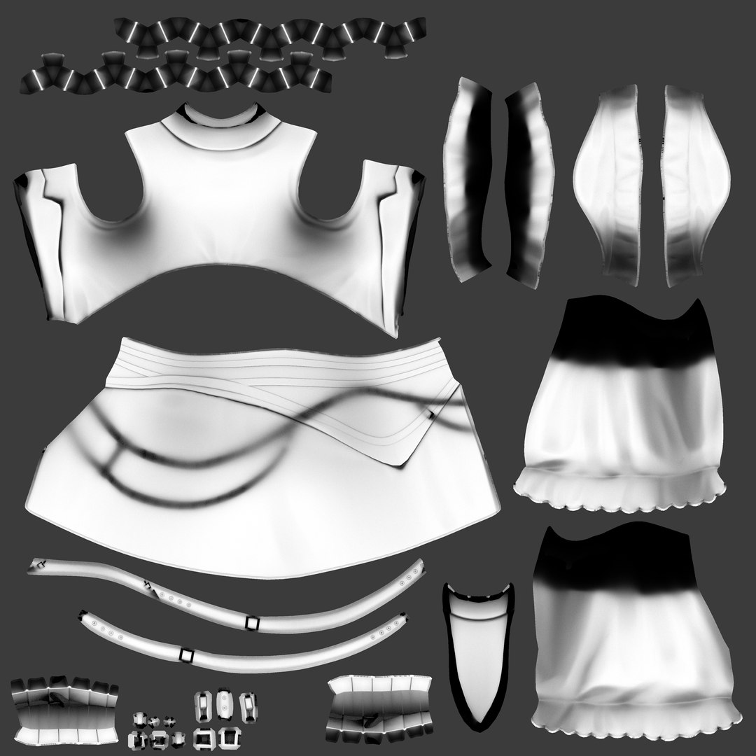 3D Victorian Steampunk Mini Dress - TurboSquid 2004115