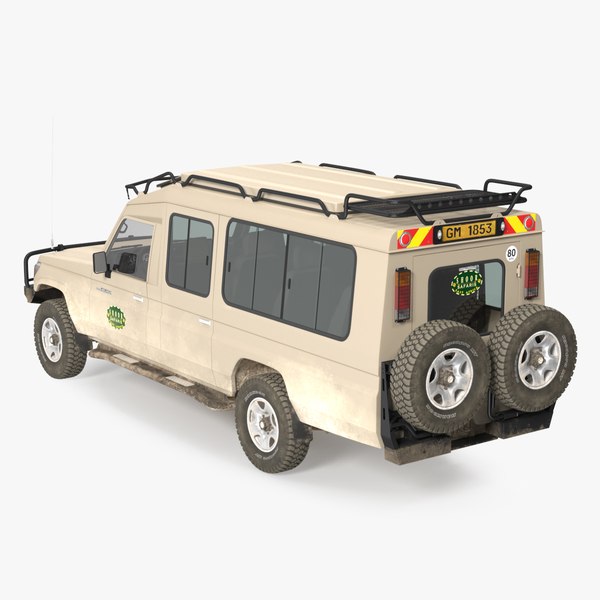 Toyota Land Cruiser Safari Beige Dirty Rigged 3D model
