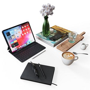 Decorative Set for a Cafe Table