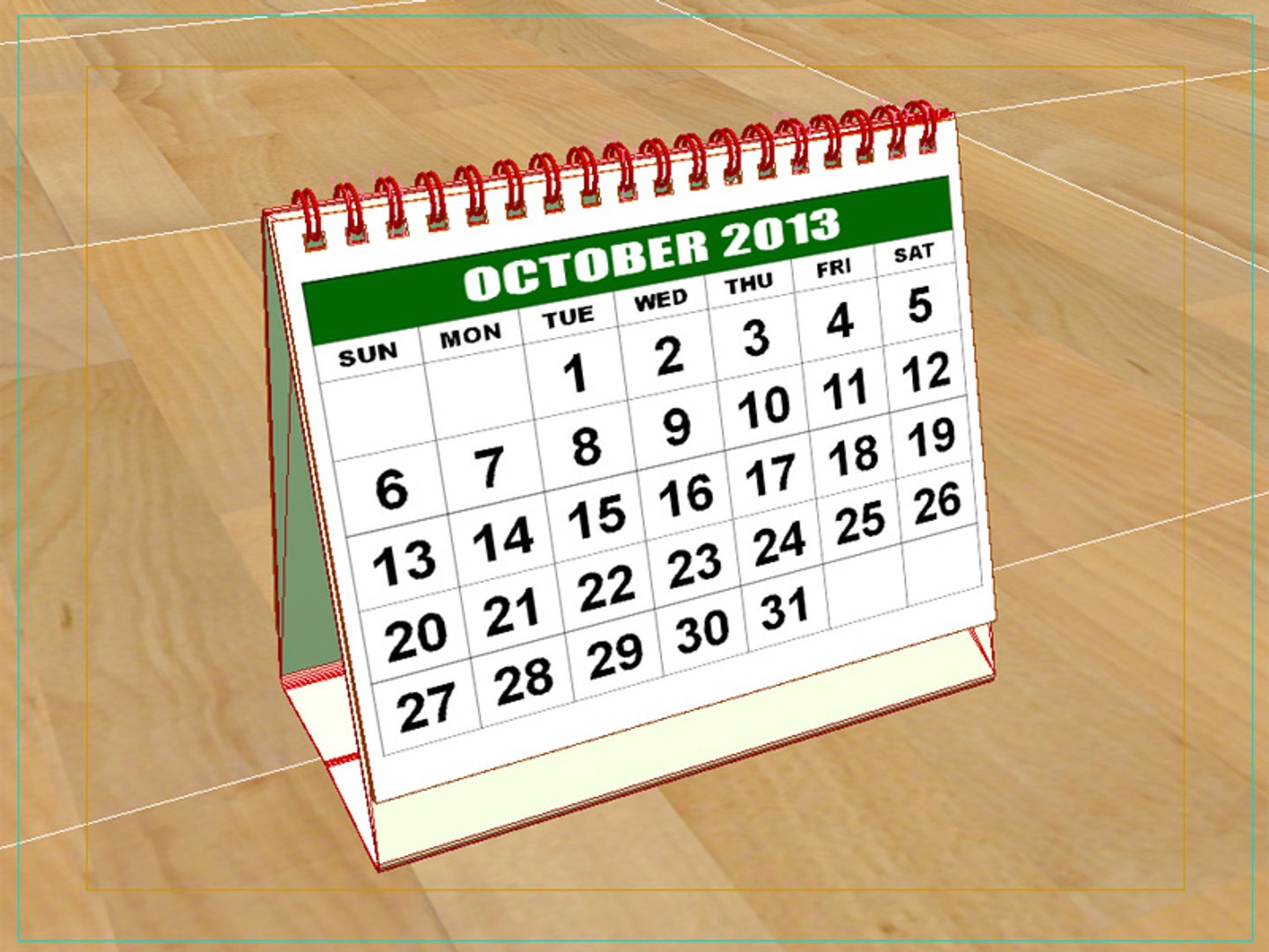 3d Model Desk Calendar