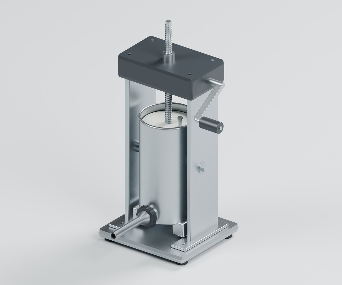 Vertical Sausage Stuffer with Tilting Cylinder and Gear Crank 3D model https://p.turbosquid.com/ts-thumb/39/w6MHPI/FZ/01_hero/jpg/1791524527/1920x1080/fit_q87/4eabe9ca86f9dfa751245c26c854ca6852cfdc2f/01_hero.jpg
