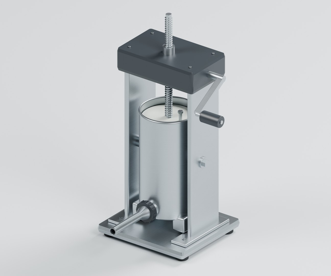 Vertical Sausage Stuffer with Tilting Cylinder and Gear Crank 3D model https://p.turbosquid.com/ts-thumb/39/w6MHPI/T9/05_detail/jpg/1791524565/1920x1080/fit_q87/037b4ab398d7a4083b424767c138e000036bc2f6/05_detail.jpg