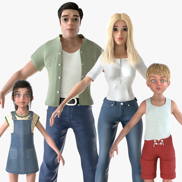 3D Cartoon Family