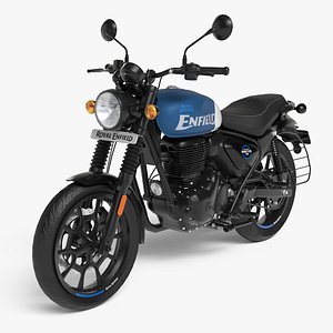 Royal Enfield Hunter 350 - Rebel Blue - Realistic 3D Model
