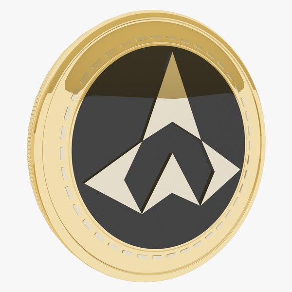 3D Aencoin Cryptocurrency Gold Coin model