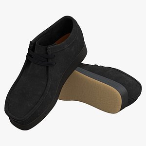 Clarks Wallabee Black Suede