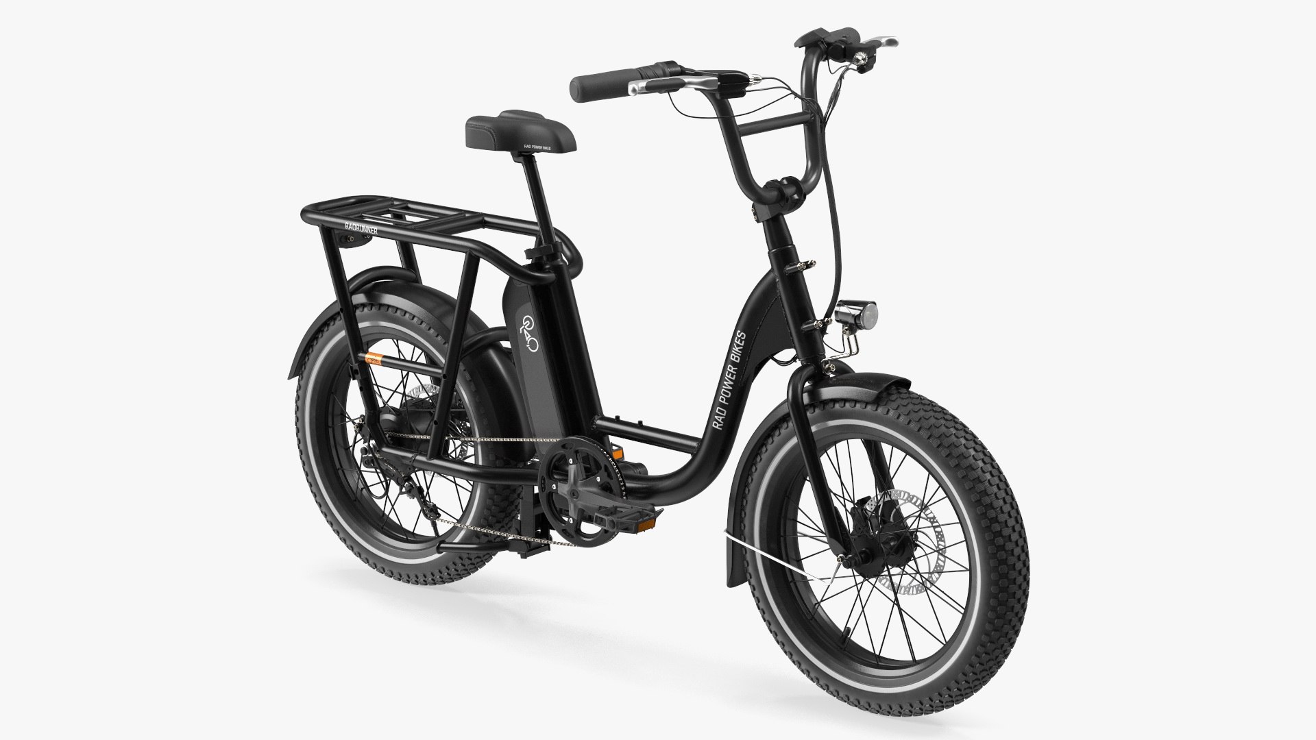 Electric Cargo Bike RadRunner Black 3D model preview