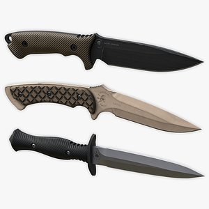 Knife Pack Combat - AAA PBR 3D model