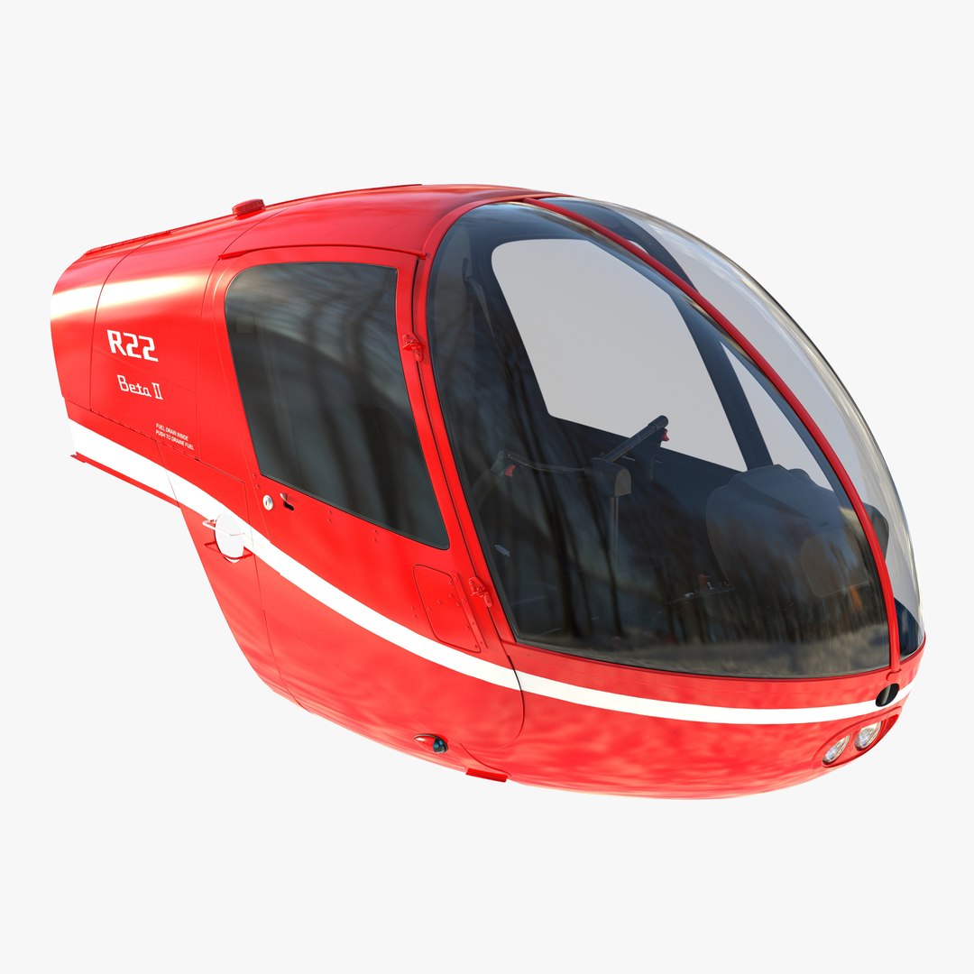 Light Helicopter Cockpit 3D Model 3D model preview