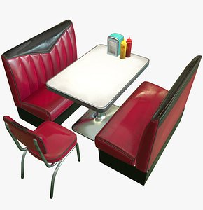 Diner Booth - Game Ready