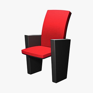 Auditorium chair 02 3D model