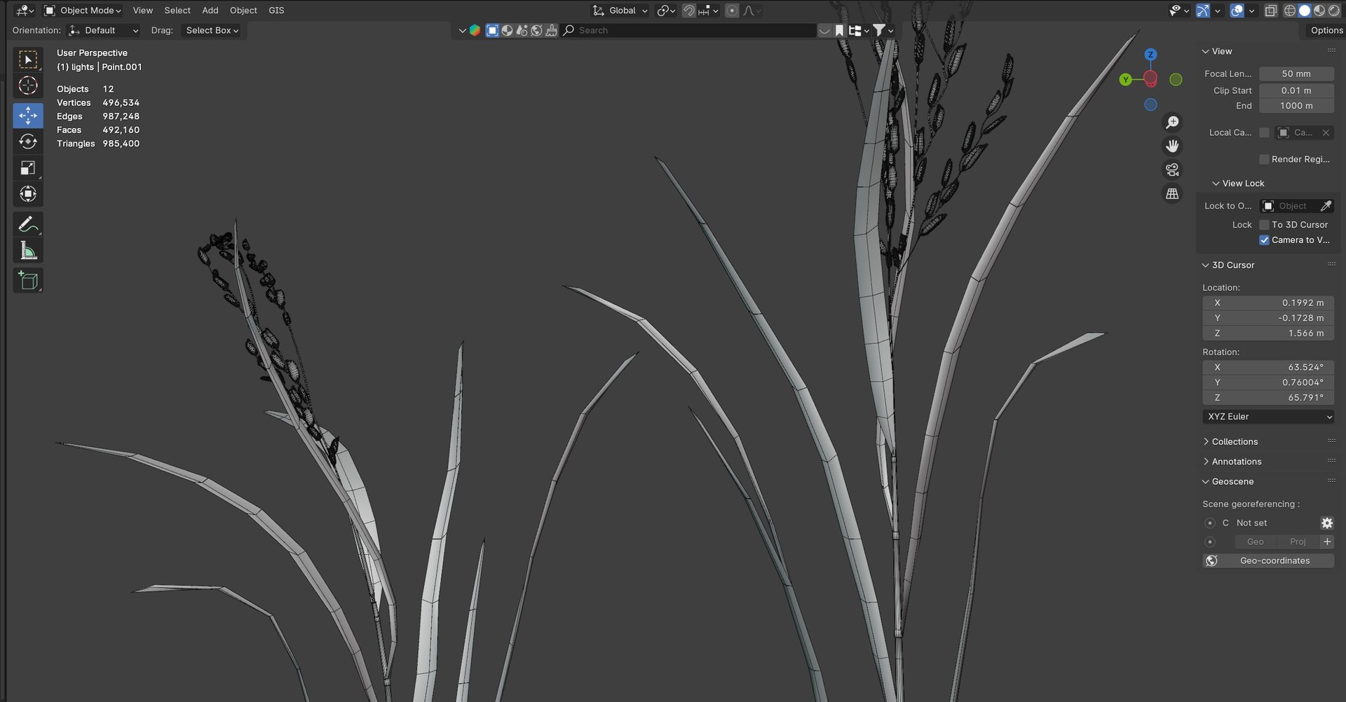 Dried Rice Stalk 3D Model - TurboSquid 2410358