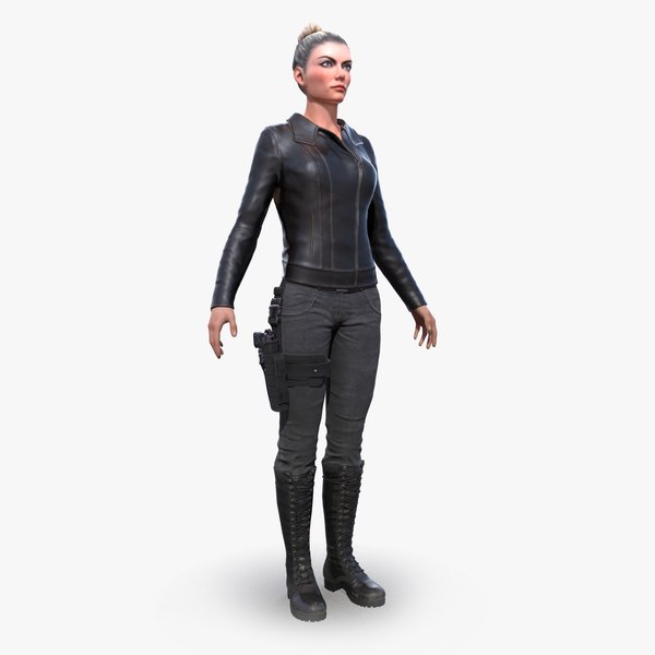 3D female agent ready model