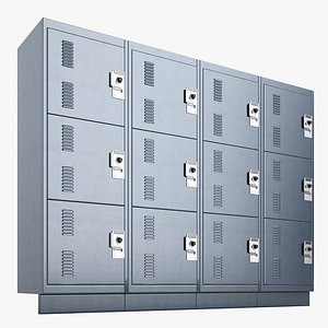 3D deployable storage lockers model