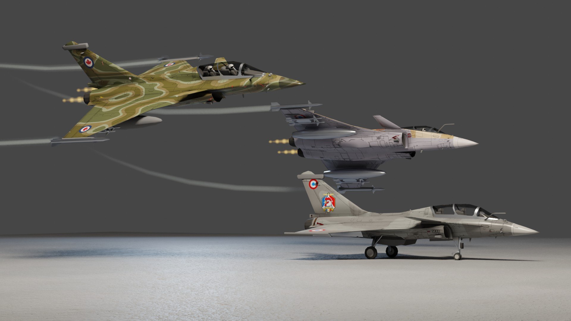 3D Model Dassault Rafale Lowpoly Jet Fighter - TurboSquid 1820256