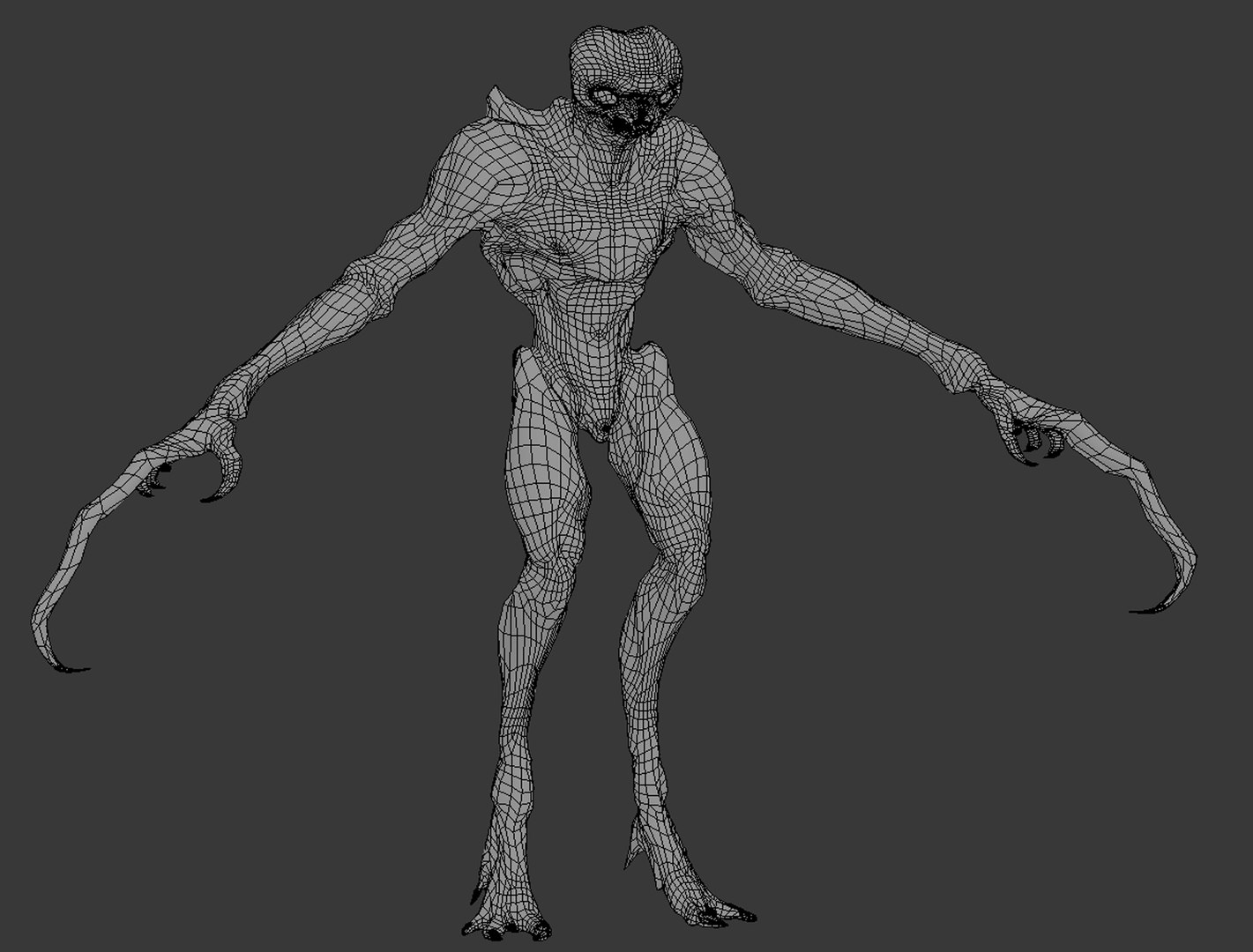 Insect creature 3D model https://p.turbosquid.com/ts-thumb/3A/aYuoMO/9v/wire/jpg/1645213411/1920x1080/fit_q87/2f26dcc726527fc3567d85da15c92ddc1448903d/wire.jpg