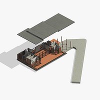Modern Country House BIM  Native Revit Project  3ds Max  FBX