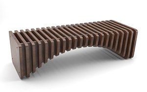 3D parametric wooden bench