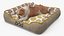 Bulldog duerme en piel de cama para mascotas