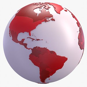 3D model geopolitical world