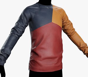 Summer Long Sleeve T-Shirt 3D model