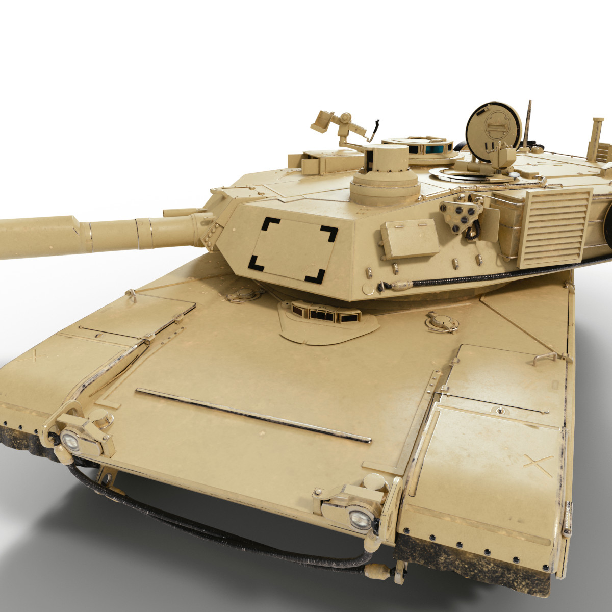 Army m1a2 abrams tank turret model - TurboSquid 1469873