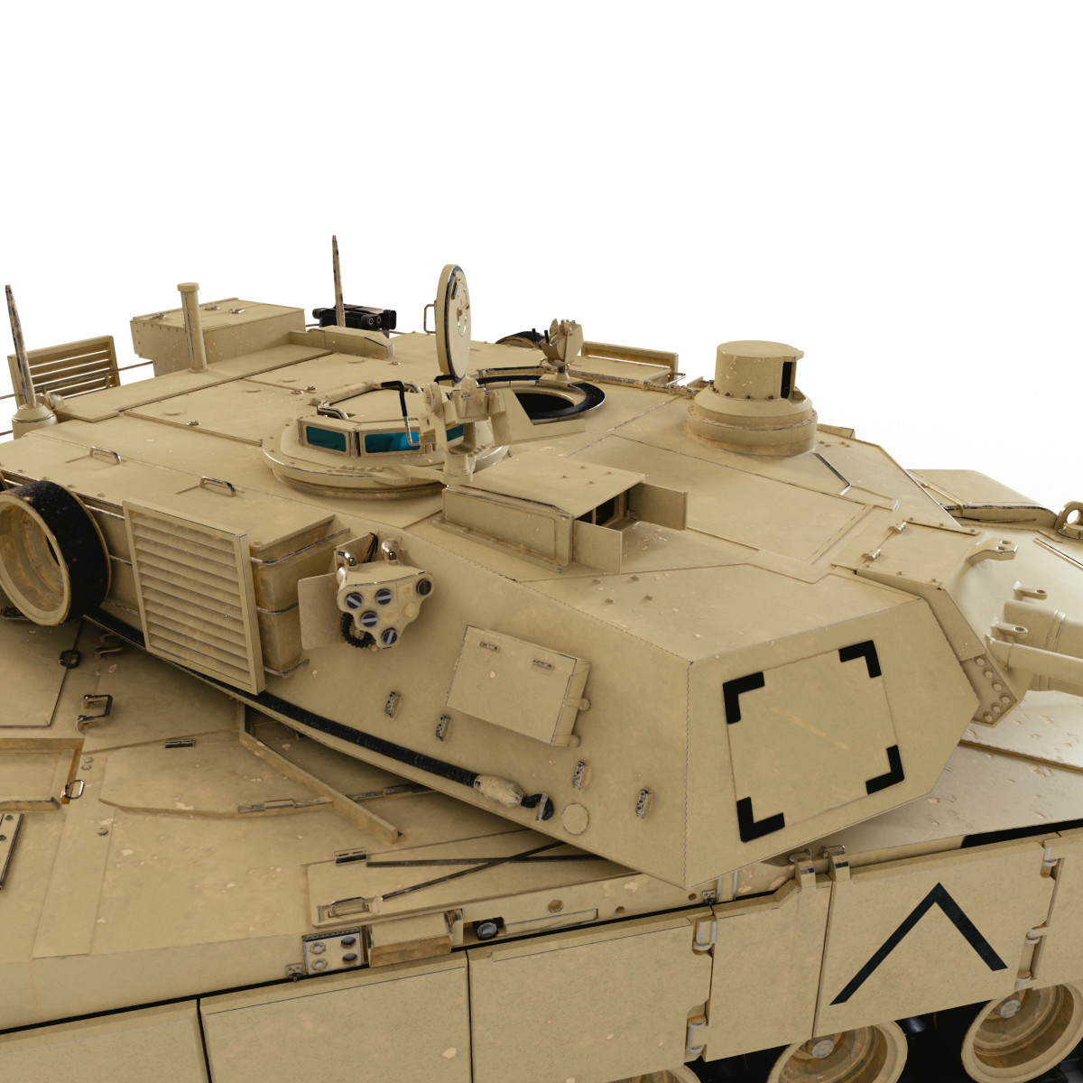 Army m1a2 abrams tank turret model - TurboSquid 1469873