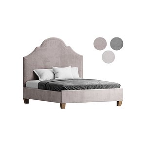 3D model Double bed Guss P