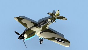 Curtiss P-40N Warhawk V05 USAAF 3D model