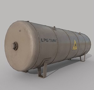 Lpg Storage Tank Old 3D model