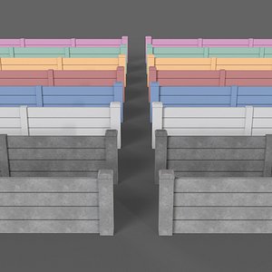 3D PBR Concrete Wall 1