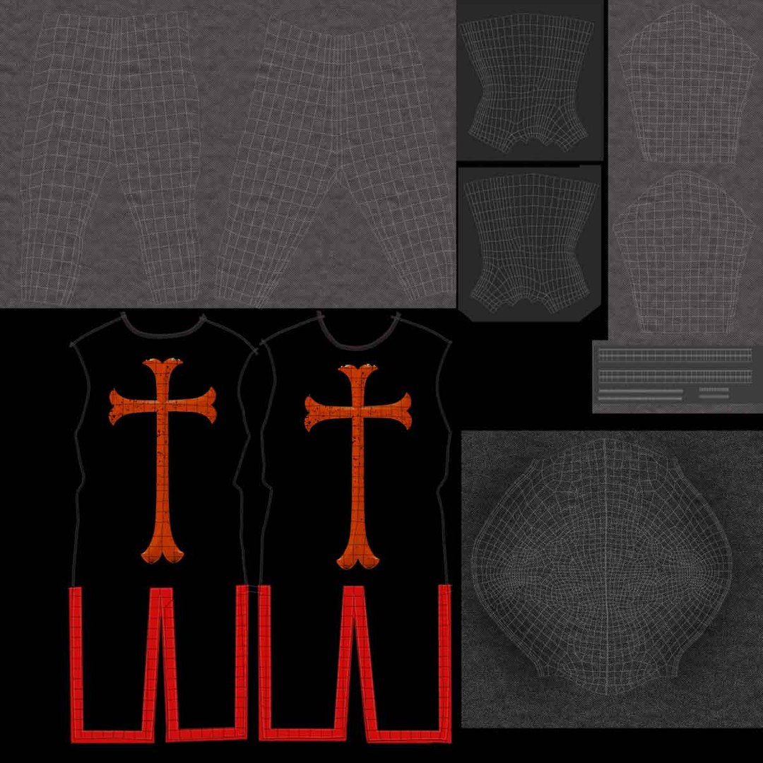 Medieval Knight Costume V2 3D Model - TurboSquid 2178520