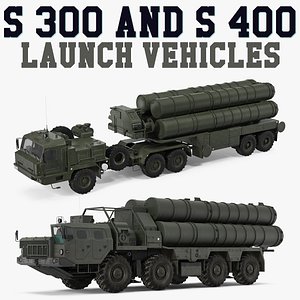 s-300 s-400 launch vehicles model