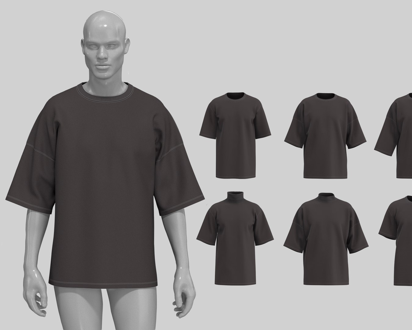 Streetwear Fit Basic T-shirts MD CLO 3D .zprj Project Files 3D - TurboSquid  1736134