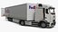 Electric Truck with FedEx Freight Trailer Rigged 3D
