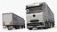 Electric Truck with FedEx Freight Trailer Rigged 3D