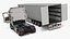 Electric Truck with FedEx Freight Trailer Rigged 3D