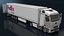 Electric Truck with FedEx Freight Trailer Rigged 3D