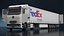 Electric Truck with FedEx Freight Trailer Rigged 3D