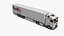 Electric Truck with FedEx Freight Trailer Rigged 3D