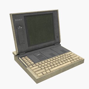 3D Retro Laptop  PSX - Low Poly