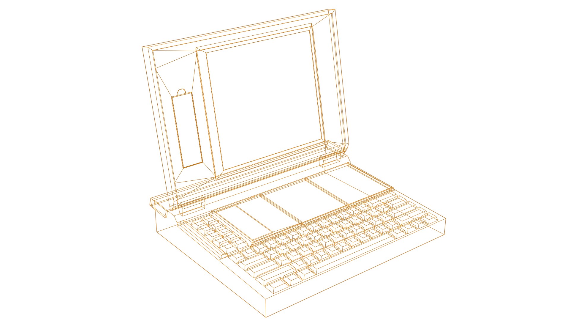 3D Retro Laptop PSX - Low Poly - TurboSquid 2421380
