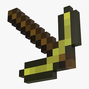 Minecraft Golden Pickaxe model